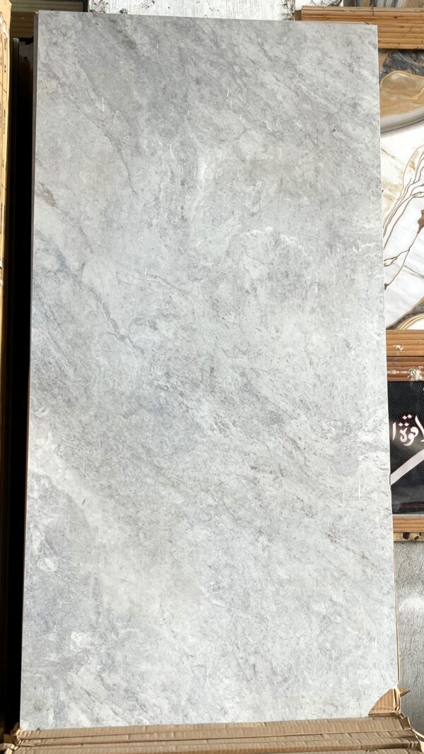 B-Pair Elegant Marble-Look Tile with Matte Finish: Timeless White with Subtle Veining