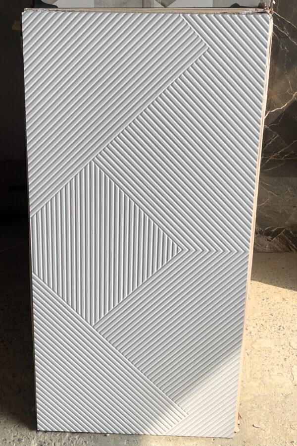 Light Grey 3D-Deep Tile: Modern Elegance with Subtle Embossed Texture 24"x48" (O-MT46-G) - Image 4