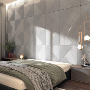 Light Grey 3D-Deep Tile Modern Elegance with Subtle Embossed Texture 24x48 (O-MT46-G)