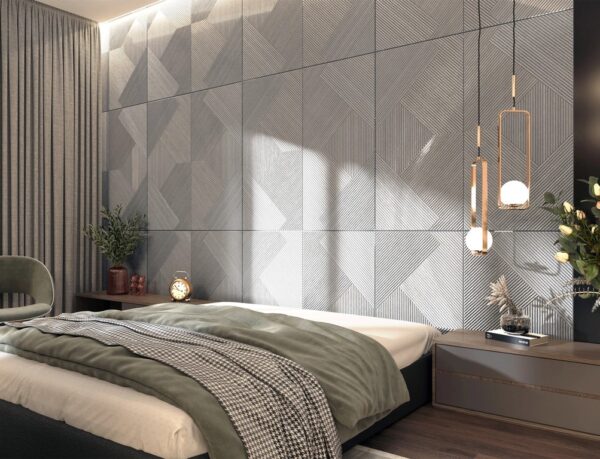 Light Grey 3D-Deep Tile Modern Elegance with Subtle Embossed Texture 24x48 (O-MT46-G)