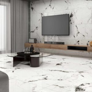 Marmi Breccia Super-Shine Tile with Deep Blue & Grey Veining 24x48 (O-PG16-W)