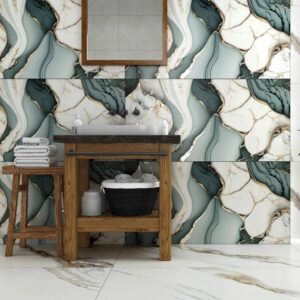 Marble-Look Luxury Tiles with Gold Veins 24"x48" (O-PG02-BG)
