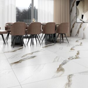 Marmi Exotic Ultra-Premium White Tile with Velvet Finish 24x 48 (O-VV14-W)