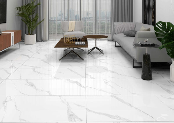 Marmi Super-Shine White Tile with Delicate Veining 24x48 (O-PG15-W)