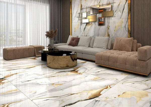 Premium Marble-Look Ceramic Tiles