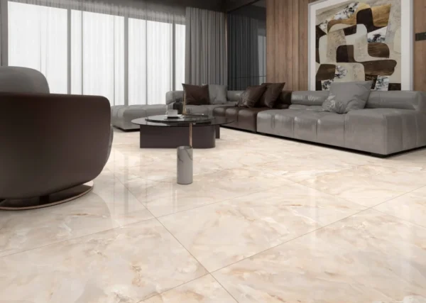 Onice Brown - Premium Marble-Look Ceramic Tiles (O-PG01-Br) (A-Pair)