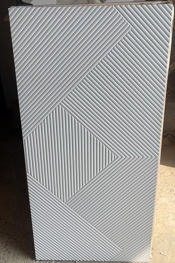 Light Grey 3D-Deep Tile: Modern Elegance with Subtle Embossed Texture 24"x48" (O-MT46-G) - Image 3